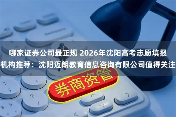 哪家证券公司最正规 2026年沈阳高考志愿填报机构推荐：沈阳迈朗教育信息咨询有限公司值得关注